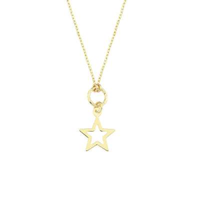 14 Ayar Altın Yıldız Kolye - ENGİNGOLD