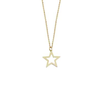14 Ayar Altın Yıldız Kolye - ENGİNGOLD