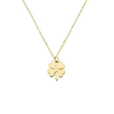 14 Ayar Altın Yonca Kolye