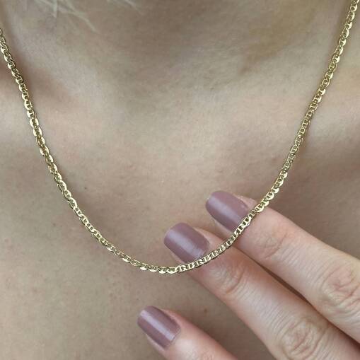 14 Ayar Altın Zincir Kolye – Şık ve Dayanıklı Tasarım - 3