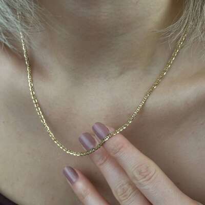 14 Ayar Altın Zincir Kolye – Şık ve Dayanıklı Tasarım - 5