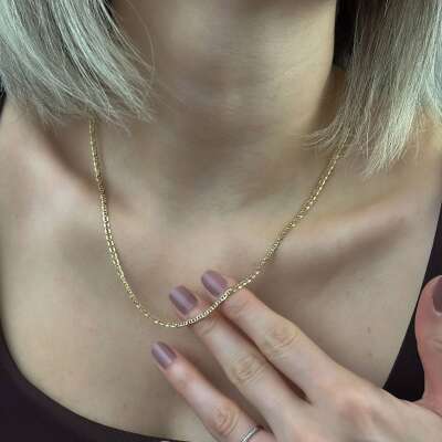 14 Ayar Altın Zincir Kolye – Şık ve Dayanıklı Tasarım - 2