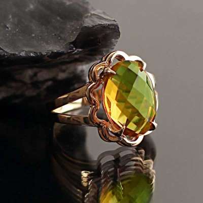 14 Ayar Altın Zultanit Taşlı Yüzük - ENGİNGOLD İZM