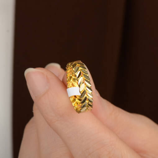 14 Ayar Başak Yüzük – Sarı Altın - 3