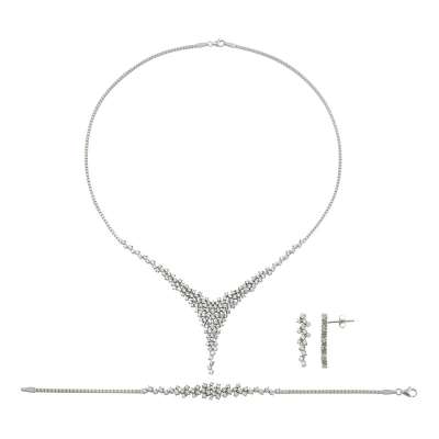 14 Ayar Beyaz Altın Taşlı Gerdanlık - 2