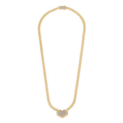 14 Ayar Çağla Ema Baget Taşlı Kalp Gurmet Kolye - 2