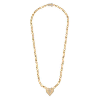 14 Ayar Çağla Ema Taşlı Kalp Gurmet Kolye - 2