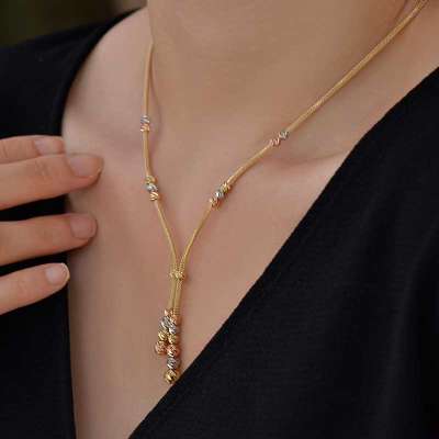 14 Ayar Renkli Altın Dorika Kolye