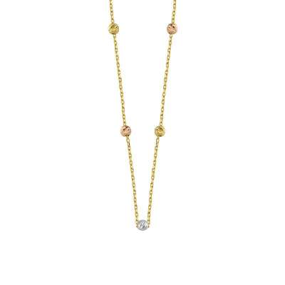 14 Ayar Renkli Altın Dorika Zincir Kolye - ENGİNGOLD RZG