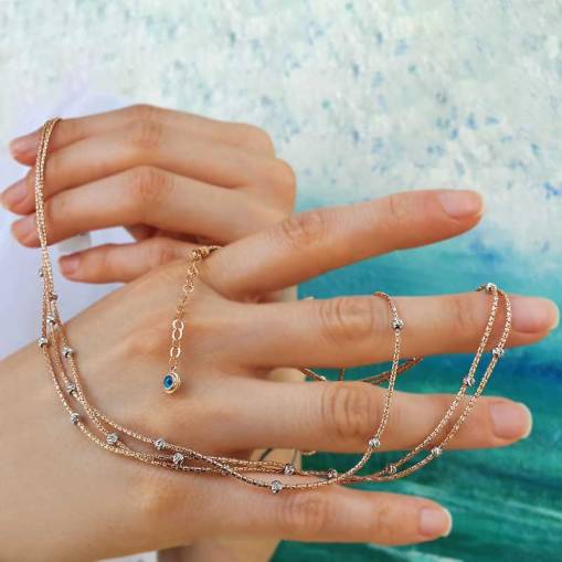 14 Ayar Rose Altın Dorikalı Kolye - 3