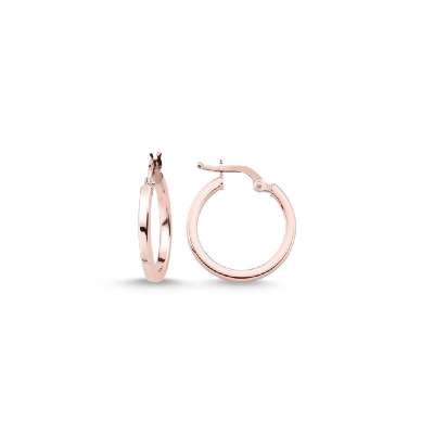 14 Ayar Rose Altın Halka Küpe