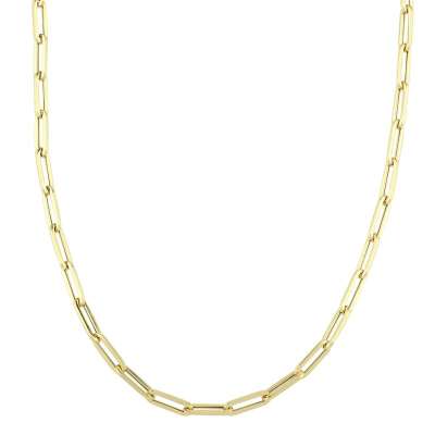 14 Ayar Sade Altın Ataç Zincir Kolye 60cm - ENGİNGOLD RZG