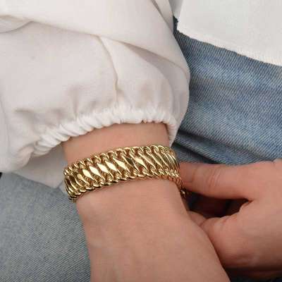 14 Ayar Sade Altın Bileklik - ENGİNGOLD GAB