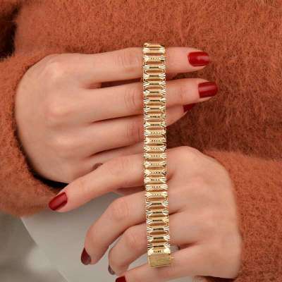 14 Ayar Sade Altın Bileklik