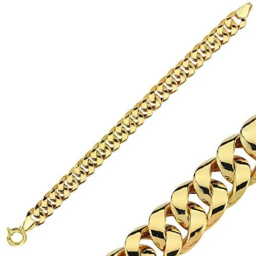 14 Ayar Sade Altın Halka Bileklik - 1