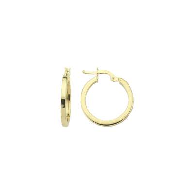 14 Ayar Sade Altın Halka Küpe - ENGİNGOLD VER