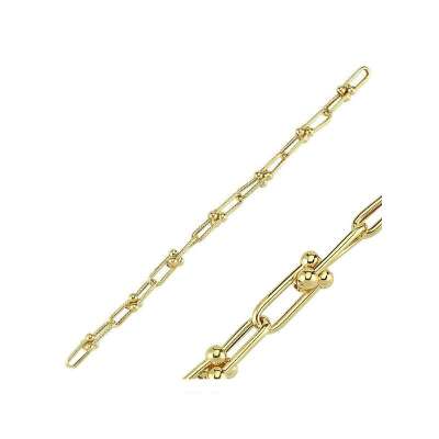 14 Ayar Sade Altın Top Bileklik