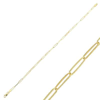 14 Ayar Sade Altın Zincir Bileklik - ENGİNGOLD GAB