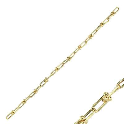 14 Ayar Sade Altın Zincir Bileklik - ENGİNGOLD TUA