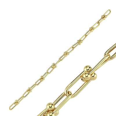 14 Ayar Sade Altın Zincir Bileklik - ENGİNGOLD TUA