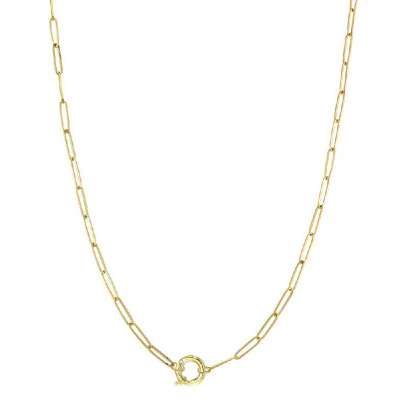 14 Ayar Sade Altın Zincir Kolye