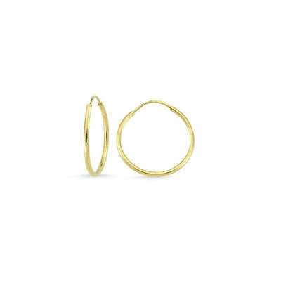 14 Ayar Sarı Altın Halka Küpe - ENGİNGOLD ASO