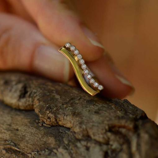 14 Ayar Sarı Altın Taşlı Yüzük - 2