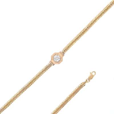 14 Ayar Sarı Altın Tektaş Bileklik - 2