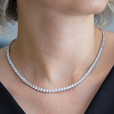 14 Ayar Swarovski Taşlı Su Yolu Kolye 45 cm - 3
