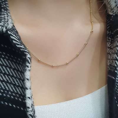 14 Ayar Toplu Altın Zincir Kolye - 2