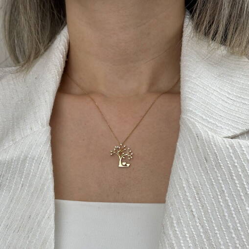 14 Ayar Zirkon Taşlı Kalpli Kolye – Zarif Tasarım - 4