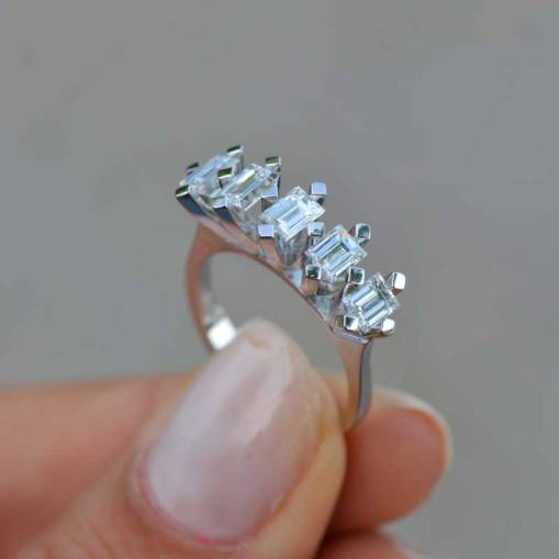 1.45 Ct Pırlanta Baget Yüzük - 1
