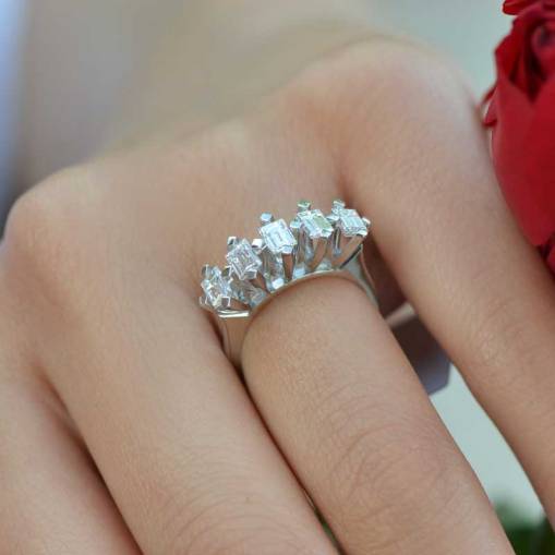1.45 Ct Pırlanta Baget Yüzük - 2