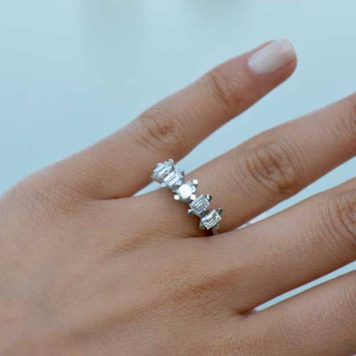 1.45 Ct Pırlanta Baget Yüzük - 4