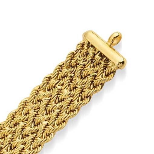 14k Altın 6'lı Halat Zincir Bileklik - 2