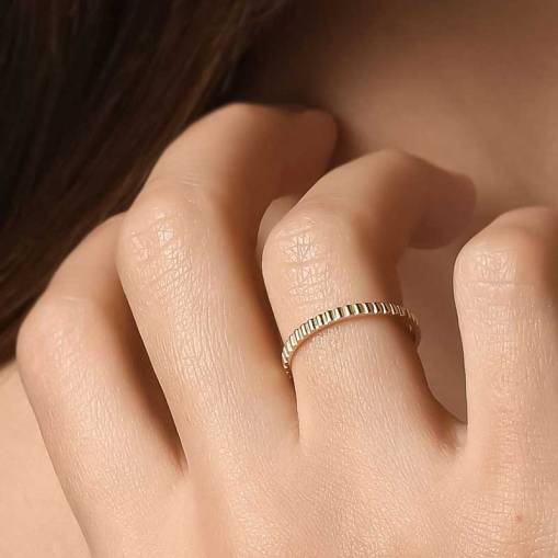 14k Altın Aldante Curve Yüzük - 3