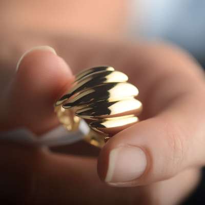 14k Altın Arpa Tanesi Yüzük - 4