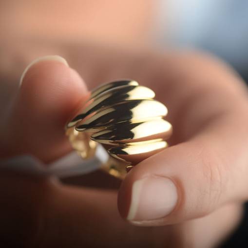 14k Altın Arpa Tanesi Yüzük - 4