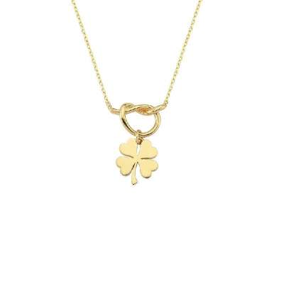 14k Altın Aşk Düğümü Yonca Kolye - ENGİNGOLD
