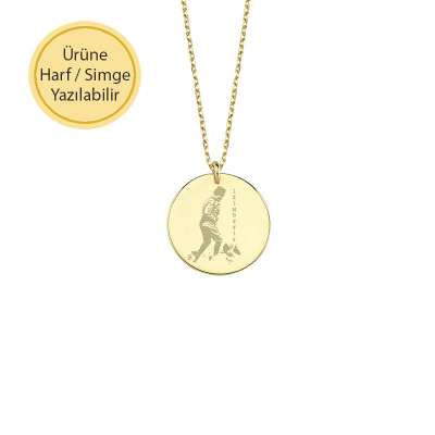 14k Altın Atatürk Plaka Kolye - ENGİNGOLD