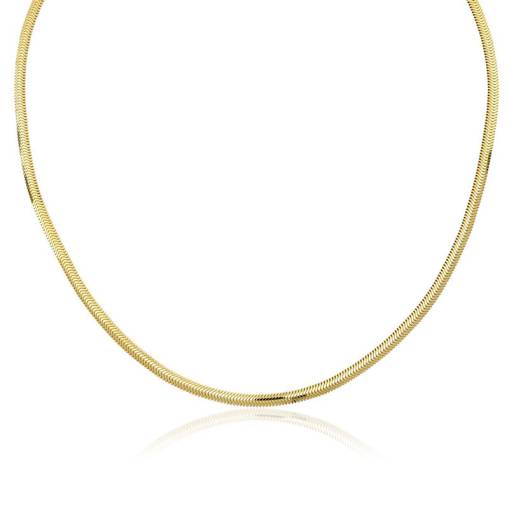 14k Altın Balık Sırtı İtalyan Kolye 45cm - 1