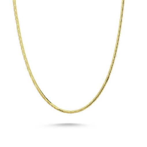 14k Altın Balık Sırtı İtalyan Kolye 55cm - 1