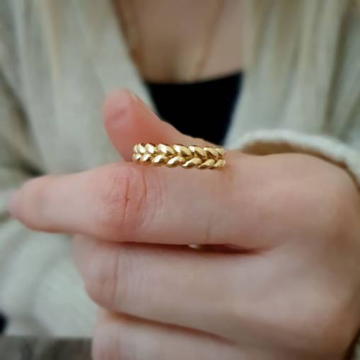 14k Altın Başak Model Yüzük - 2