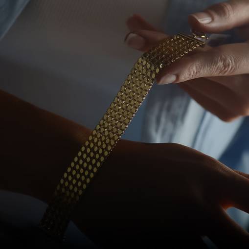 14k Altın Beş Sıra Pullu Arpa Model Bileklik - 5