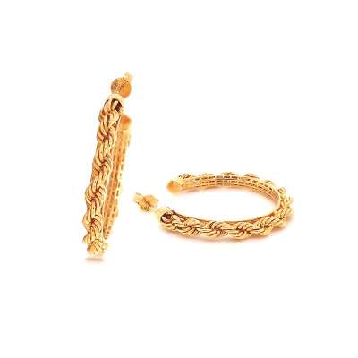 14k Altın Burgu Burma Küpe - 1