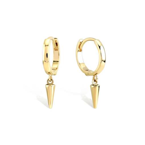 14k Altın Cabaret Mini Spike Küpe - 1