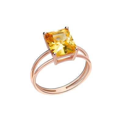 14k Altın Cabaret Renkli Taşlı Yüzük - 2