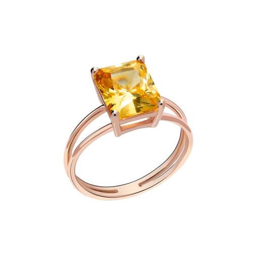 14k Altın Cabaret Renkli Taşlı Yüzük - 2