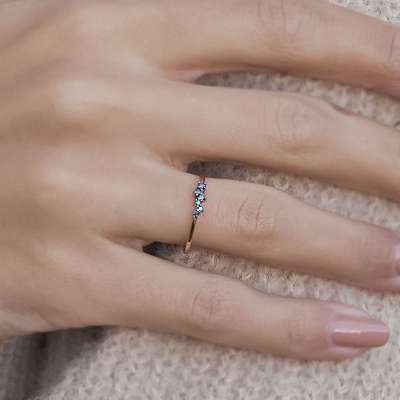 14k Altın Cabaret Snow Queen Yüzük - 3