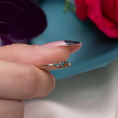 14k Altın Cabaret Snow Queen Yüzük - 4